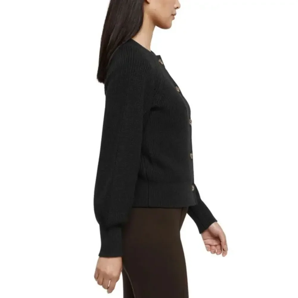 Banana Republic Button Front Cardigan - Black‎ Knit (L) NWT